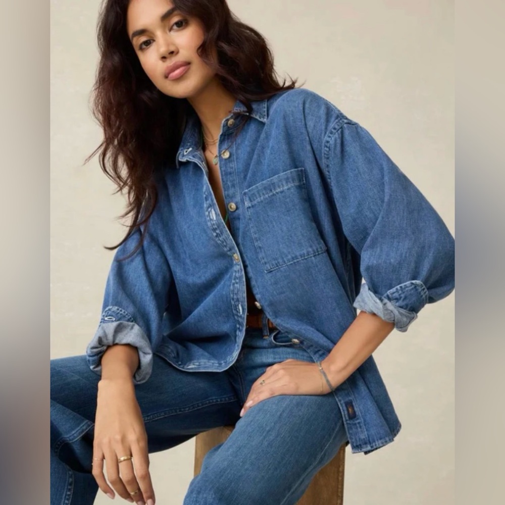 Faherty Sunfair Denim Shirt
